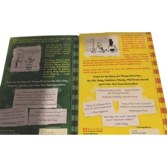 Diary Of A Wimpy Kid 2 Paperback Set  "The Last Straw" & "Dog Days" By Jeff Kinn - Picture 2 of 3